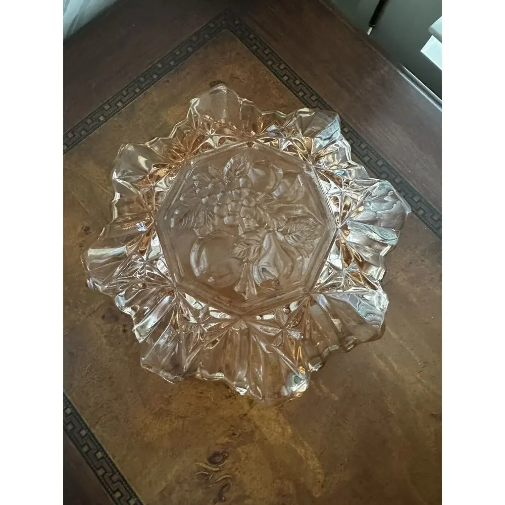 Indiana Glass Company Pink Depression Glass Ruffled Edge Bowl - Vintage Beauty